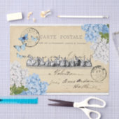  Bunny Blue Floral Paris Post Tissue Paper Tissuepapier (Craft)