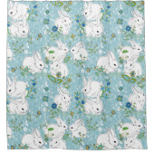 Bunny Blue Shower-gordijn Douchegordijn (Voorkant)