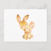 Bunny Boho Floral Bring a Book Library Baby shower Uitnodiging Briefkaart (Achterkant)