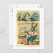 Bunny Boiling Paaseieren Pasen Feestdagenkaart (Voorkant / Achterkant)