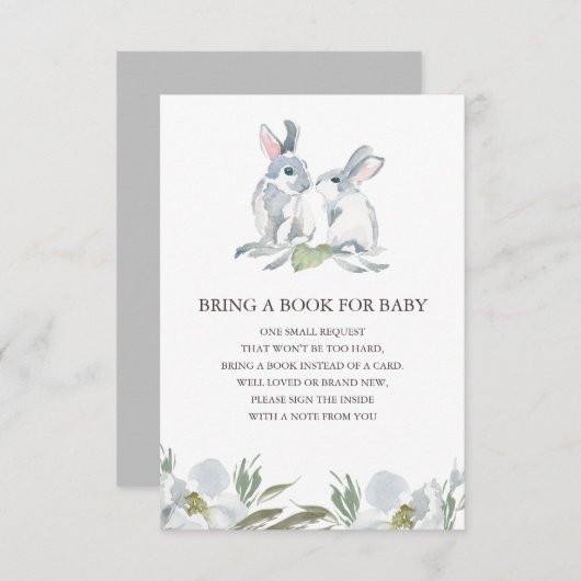 Bunny Book for Baby Insert Card Kaart (Voorkant / Achterkant)