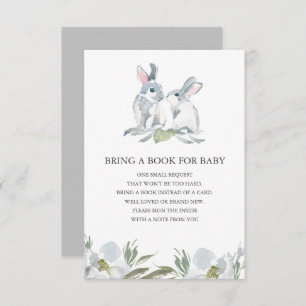 Bunny Book for Baby Insert Card Kaart