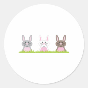 Bunny Border Ronde Sticker
