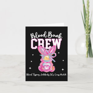 Bunny Bow Easter Blood Bynk Crew Medical Lab Tech Kaart