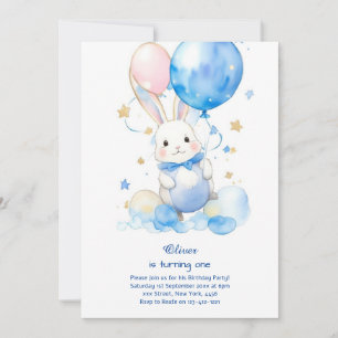 Bunny Boy Invitation d'anniversaire