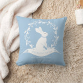 Bunny Boys Baby Birth Stats Coussin (Couverture)