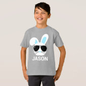 Bunny Boys de Pâques personnalisés T-shirt de base (Devant entier)