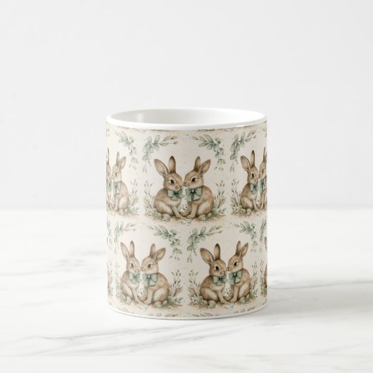 Bunny Breeze Mugs : Spring Sip Joy 🍃 🐇 (Centre)