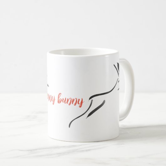 Bunny Bunny Peinture originale Rabbit Mug (Devant droit)
