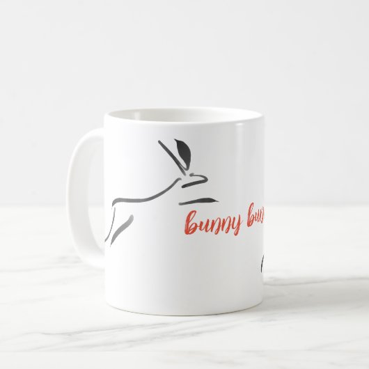 Bunny Bunny Peinture originale Rabbit Mug (Devant gauche)