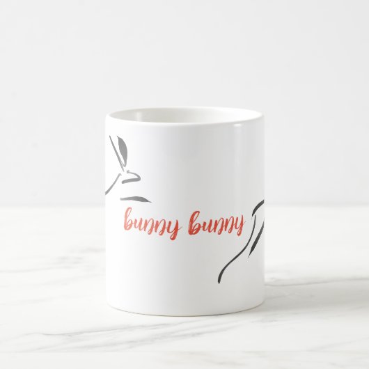 Bunny Bunny Peinture originale Rabbit Mug (Centre)