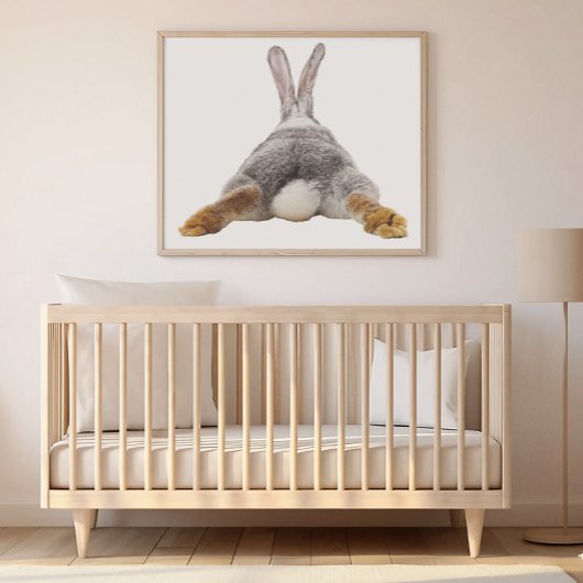 Bunny Butt Rabbit Bubble Nursery Child Poster