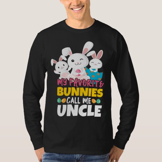 Bunny Call Me Uncle Happy Easter Sunday Egg Easter T-shirt (Voorkant)