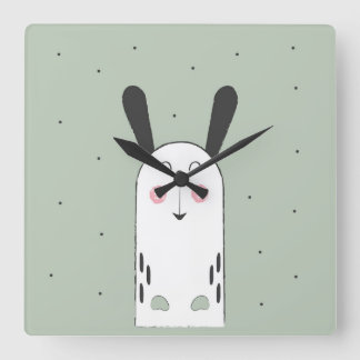 Bunny Cartoon Enfants Baby Room Horloge