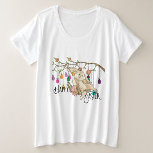 Bunny Celebrates Paasdag Grote Maat T-shirt