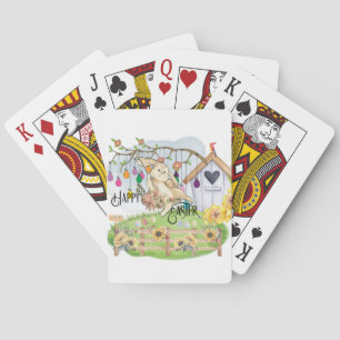 Bunny Celebrates Paasdag Pokerkaarten