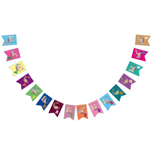 Bunny Celebrates Paasdag Vlaggetjes (Alle)