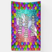 Bunny Cheerleader Gepersonaliseerd karakter verjaa Spandoek (Verticaal)