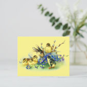 Bunny & Chicks stijl Pasen Briefkaart (Staand voorkant)