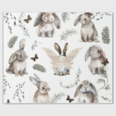 Bunny Christmas Glossy Wrapping Cadeaupapier (Vlak)