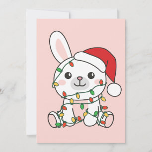 Bunny Christmas Winter Dieren Vakantie Bunnies Feestdagenkaart