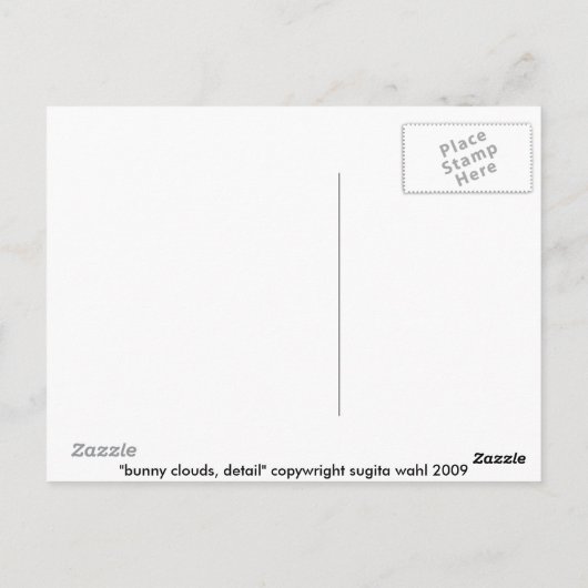 bunny clouds-briefkaarten briefkaart (Achterkant)