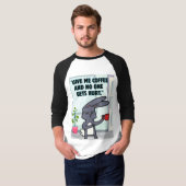 bunny coffee quote t-shirt (Voorkant volledig)