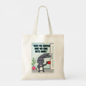 bunny coffee quote tote bag (Achterkant)