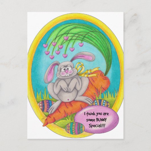 Bunny Colored-words Briefkaart (Voorkant)