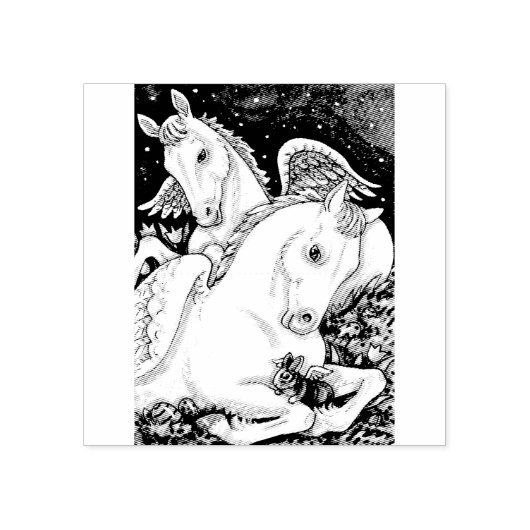 BUNNY & COLT ANGELS, GRILLIGE PAASRUBBER STEMPEL (Afrduk)