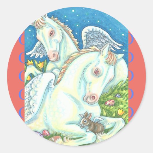 BUNNY & COLT ANGELS, WHIMSY EASTER STICKERS Databl (Voorkant)