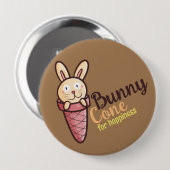 Bunny Cone Ronde Button 4,0 Cm (Voorkant /achterkant)