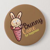  Bunny Cone Ronde Button 4,0 Cm (Voorkant)
