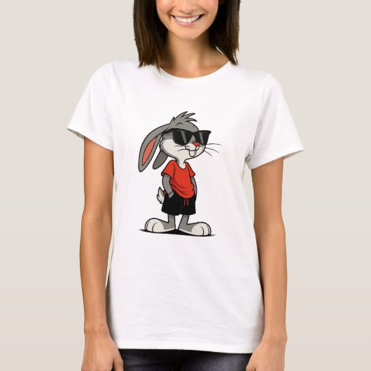 Bunny Cool décontracté en T-shirt rouge (Devant)