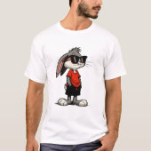 Bunny Cool décontracté en T-shirt rouge (Devant)