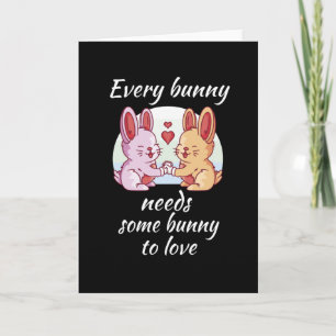 Bunny Couple Love Heart Easter Lovers Kaart