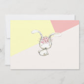 Bunny Cute Pastel Girl Baby shower Invitation (Dos)
