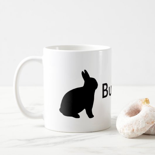 Bunny Dad Rabbit Funny Personalize Koffiemok (Met donut)