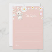 Bunny Daisy Anniversaire Note Heure Capsule Carte (Devant)