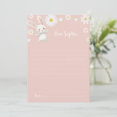 Bunny Daisy Anniversaire Note Heure Capsule Carte (Debout devant)