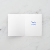 Bunny de Pâques avec panier Carte de vacances (Intérieur)