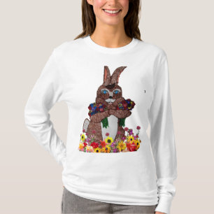 BUNNY DE PÂQUES AVEC T-shirt FLEURS