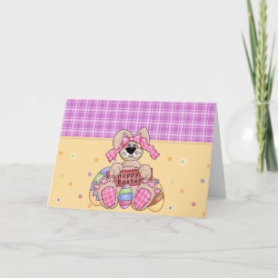 Bunny de Pâques D10 - Bonne carte de voeux de Pâqu