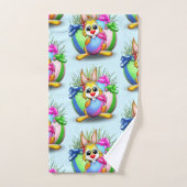 Bunny de Pâques drôle et caractère mignon Biting u (Serviette à main)