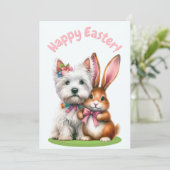 Bunny de Pâques et Westin Carte de Pâques (Debout devant)