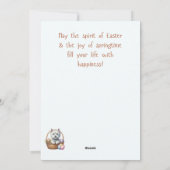 Bunny de Pâques et Westin Carte de Pâques (Dos)