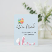Bunny de Pâques Moving Faire-part Nouvelle adresse (Debout devant)