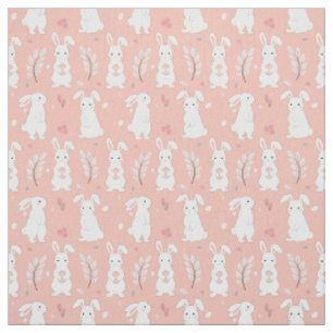 Bunny de Pâques Pastel tissu rose