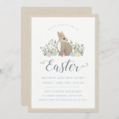 Bunny de prairie - Invitation de Brunch de Pâques (Devant / Derrière)