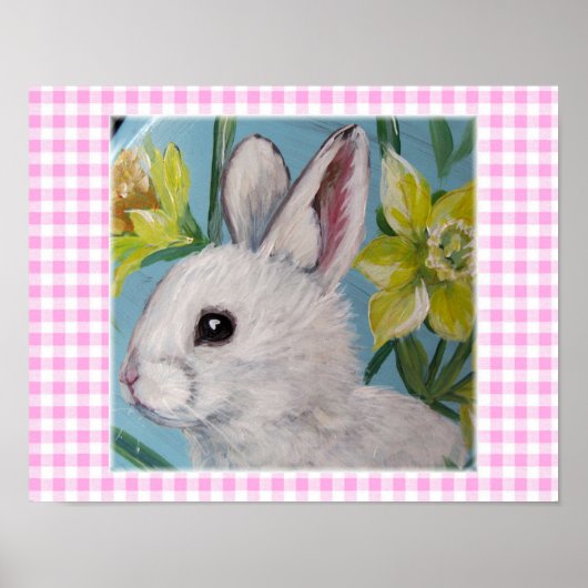 BUNNY DE PRINTEMPS BLANC POSTERS & PRINTS (Devant)